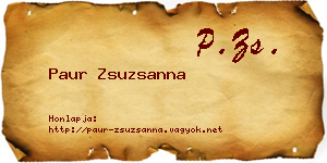 Paur Zsuzsanna névjegykártya